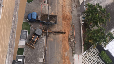 Notícia - Vazamento de gás consertado após rompimento na área central