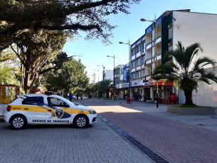 Notícia - O medo do coronavírus reduz movimento no centro de Criciúma