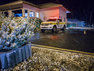 Notícia - Teve gelo nas estradas da Serra nesta madrugada 