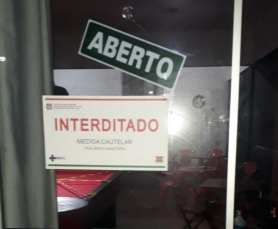 Notícia - Vigilância Sanitária de Cocal do Sul interdita bar