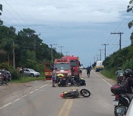 Notícia - Jovem sofre acidente de trânsito e tem que ser transportado por helicóptero