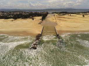 Notícia - Obras na Barra do Camacho deverão ser finalizadas em pouco mais de um ano 