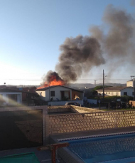 Notícia - Incêndio atinge residência na zona sul do Rincão