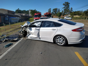 Notícia - Colisão frontal é registrada em rodovia criciumense