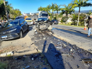 Notícia - Ultrapassagem proibida gera acidente entre Cocal do Sul e Urussanga