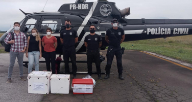 Notícia - Equipe do helicóptero da Polícia Civil realiza transporte de órgãos