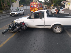 Notícia - Motociclista fica ferido após colisão contra carro em Urussanga