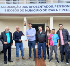 Notícia - Associação dos Aposentados de Içara recebe aparelho de ultrassom