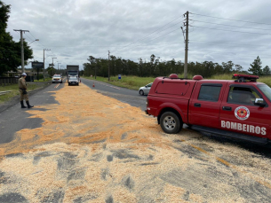 Notícia - Força-tarefa realiza limpeza de pista na Rodovia Jorge Lacerda