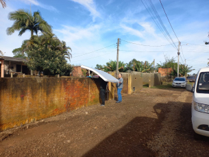 Notícia - Em Forquilhinha, atingidos pelas chuvas recebem cestas básicas, colchões, kits de limpeza e acomodações