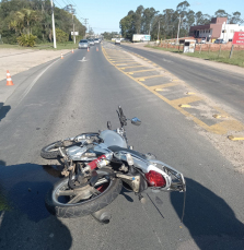 Notícia - Içara: Acidente de trânsito deixa motociclista ferido na SC-445