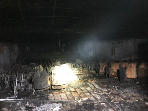 Notícia - Teatro é destruído por incêndio em Araranguá (FOTOS)