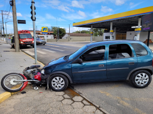 Notícia - Acidente de trânsito deixa motociclista ferido em Morro da Fumaça 