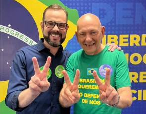 Notícia - Luciano Hang e Jorge Seif cumprem agenda no Sul do estado nesta terça-feira