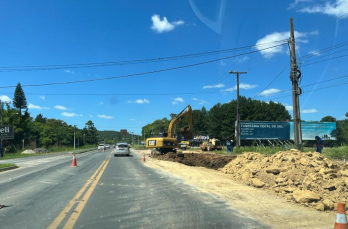 Notícia - Após recesso, obras da SC-108 serão retomadas na próxima segunda-feira