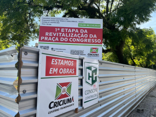 Notícia - Dentro do prazo, revitalização da Praça do Congresso deve ser entregue até dezembro