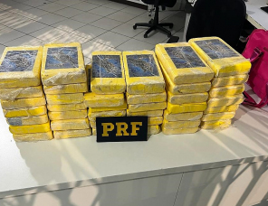 Notícia - PRF flagra mulheres com carga milionária de cocaína na BR-282