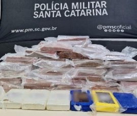 Notícia - Polícia Militar apreende mais de 30 quilos de cocaína em Içara 