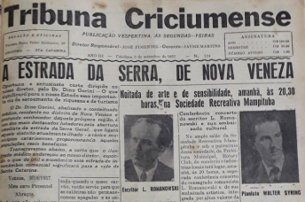 Notícia - Pedro Benedet e a carta do Dino Gorini