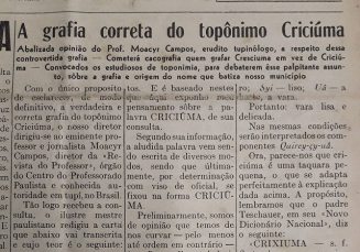 Notícia - O nome de Criciúma e o casarão nasceram juntos