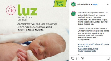 Notícia - Luz, a nova maternidade da Unimed