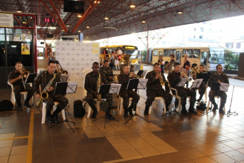 Notícia - Banda do 28º GAC se apresenta no projeto Vozes em Canto