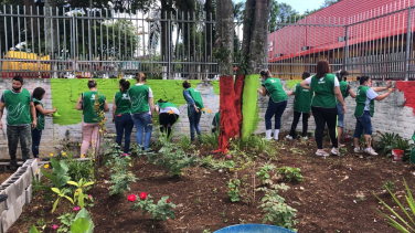 Notícia - Vivercom da Unesc promove melhorias em duas escolas de Criciúma