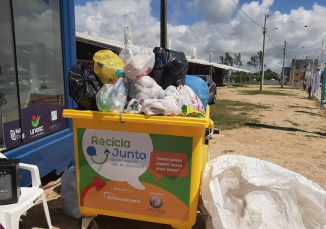 Notícia -  Campanha Recicla Junto Rincão recolheu 373 kg de plástico