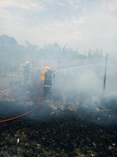 Notícia - Casa é destruída em incêndio em Turvo