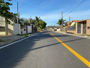 Notícia - Governo de Criciúma entrega obras de pavimentação de ruas no bairro Quarta Linha