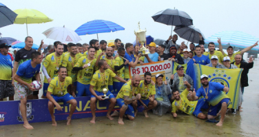 Notícia - Brasil Pedreira ganha o 1º Campeonato Regional da LARM de Futebol de Areia