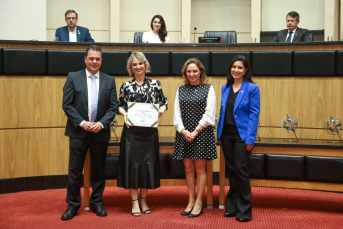 Notícia - Pela terceiro vez consecutiva, Unesc é vencedora do Troféu Responsabilidade Social da Alesc