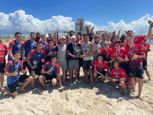 Notícia - Equipe de Criciúma é campeã invicta da Copa Gaivota de Handebol Beach