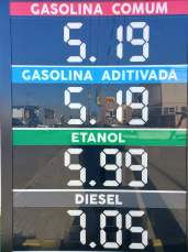 Notícia - Gasolina comum já é encontrada a R$ 5,19 por litro em Içara