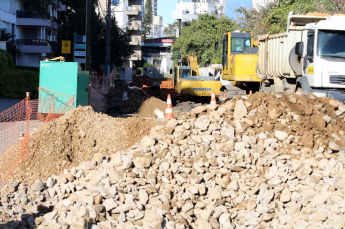 Notícia - Obras de macrodrenagem alteram trânsito na Rua Vidal Ramos