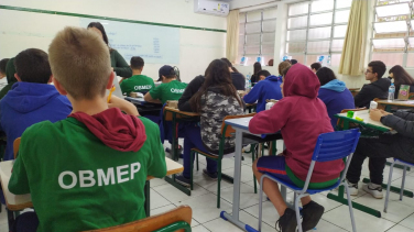 Notícia - Estudantes da rede municipal de ensino de Criciúma participaram da segunda fase da 18º Obmep