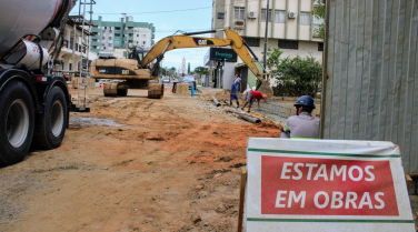 Notícia - Obras do canal auxiliar estão perto do fim no bairro Santa Bárbara