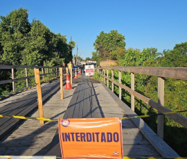 Notícia - Criciúma: Ponte no bairro São Francisco é parcialmente interditada 