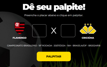 Notícia - Bolão Bistek: dê o seu palpite para Flamengo x Criciúma