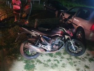 Notícia - Motociclista fica ferido após colisão em Içara