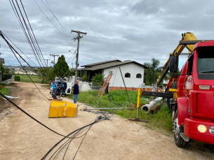 Notícia - Cooperaliança faz levantamento após temporal que atingiu a rede elétrica