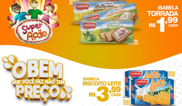 Notícia - Campanha SuperAção de março conta com produtos Isabela