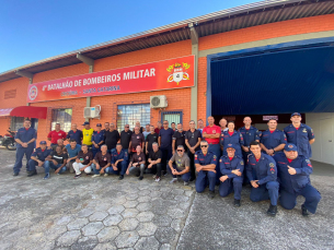 Notícia - Bombeiros Militares da reserva visitam obras do novo quartel em Criciúma