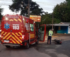 Notícia - SC-108: motociclista fica ferida após colisão com carro em Urussanga