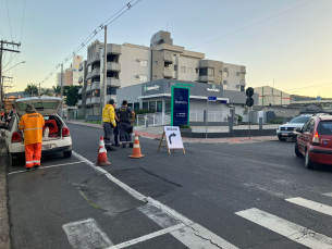 Notícia - A partir desta segunda-feira, trânsito muda na Rua João Cechinel