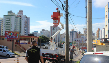 Notícia - Prefeitura remove fios soltos e caídos, após notificar empresa responsável