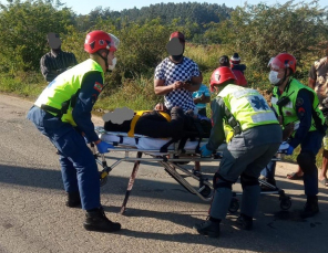 Notícia - Motociclista fica ferido após acidente em Cocal do Sul