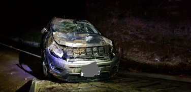 Notícia - Em pleno fevereiro, granizo na pista ocasiona acidente