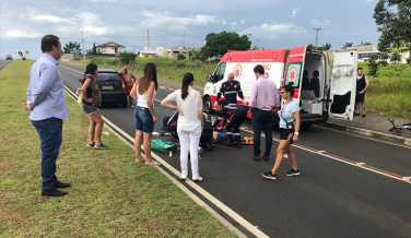 Notícia - Ciclista atropelada na Via Rápida