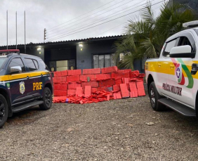 Notícia - PMRv e PRF apreendem cerca 600 quilos de maconha na SC-452